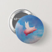 vliegende varkensknop ronde button 5,7 cm (Voorkant /achterkant)