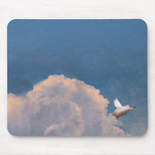 vliegende varkensmousepad muismat (Voorkant)