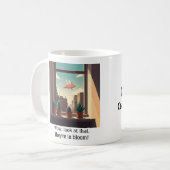 Vliegende varkensvensterbank cactus mok (Voorkant links)