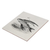  vliegende vis Antiek Sjabloon op maat Tegeltje (Zijkant)