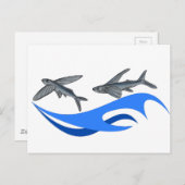 Vliegende vis (Exocet) Briefkaart (Voorkant / Achterkant)