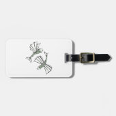 Vliegende vis Hand getrokken oceaan schepsel Bagagelabel (Voorkant horizontaal)