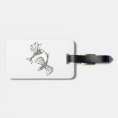 Vliegende vis Hand getrokken oceaan schepsel Bagagelabel (Achterkant horizontaal)