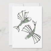 Vliegende vis Hand getrokken oceaan schepsel Kaart (Voorkant)