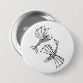 Vliegende vis Hand getrokken oceaan schepsel Ronde Button 7,6 Cm (Voorkant /achterkant)