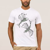 Vliegende vis Hand getrokken oceaan schepsel T-shirt (Voorkant)