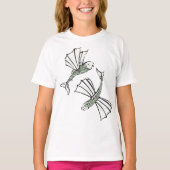 Vliegende vis Hand getrokken oceaan schepsel T-shirt (Voorkant)