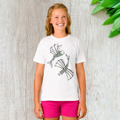 Vliegende vis Hand getrokken oceaan schepsel T-shirt