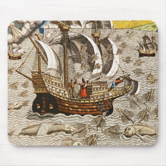 Vliegende vis komt in de Torrid-zone bijeen Muismat (Voorkant)