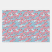 Vliegende vis, koraalgekleurde bea vis blauwe heme inpakpapier vel (Voorkant 2)