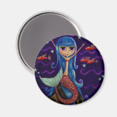 Vliegende vis Mermaid Magnet (Voorkant / Achterkant)