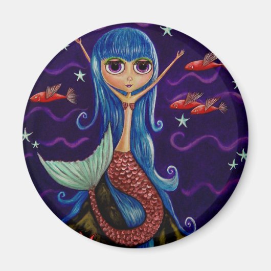 Vliegende vis Mermaid Magnet (Voorkant)