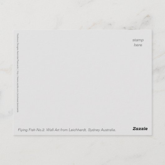 Vliegende vis nr. 2 briefkaart (Achterkant)