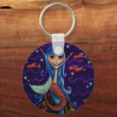 Vliegende vis Zeemeermin Sleutelhanger (Voorkant)