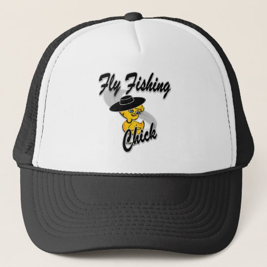 Vliegende viskuiken #4 trucker pet (Voorkant)