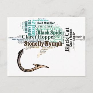 Vliegende visritten, rots en novelties briefkaart