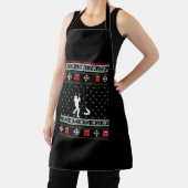 Vliegende vissen met smakelijke kerstcadeautjes schort (Insitu)