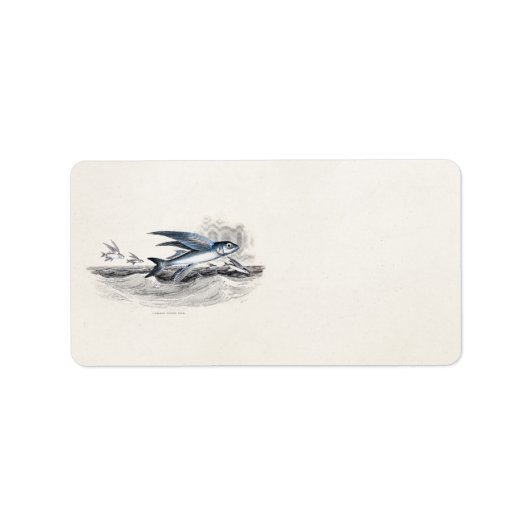 vliegende vissen uit de jaren 1800 in de oceaango etiket (Voorkant)