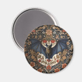 Vliegende Vleermuis - Moderne William Morris Flora Magneet (Voorkant / Achterkant)