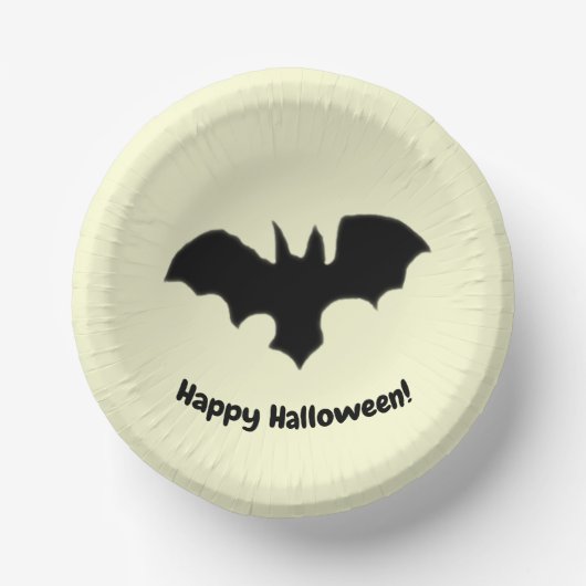 Vliegende vleermuis op geel papieren kommen (Voorkant)