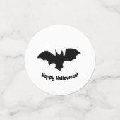 Vliegende vleermuis op witte Confetti (Kleine voorkant)