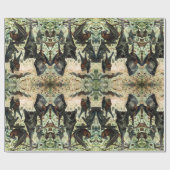  vliegende vleermuis zwarte vleermuizen elegante g cadeaupapier (Vlak)