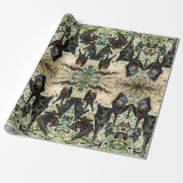  vliegende vleermuis zwarte vleermuizen elegante g cadeaupapier