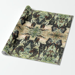  vliegende vleermuis zwarte vleermuizen elegante g cadeaupapier