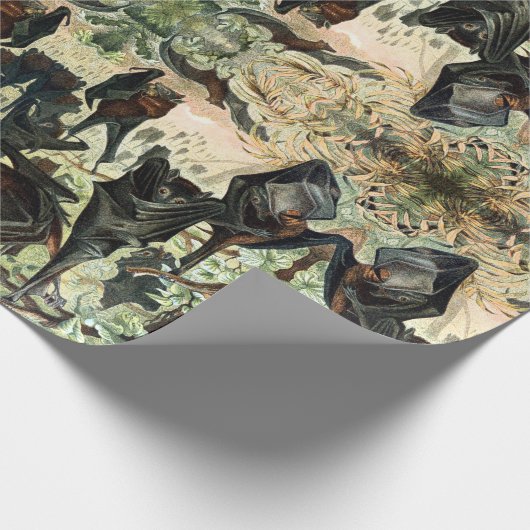  vliegende vleermuis zwarte vleermuizen elegante g cadeaupapier (Hoek)