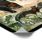  vliegende vleermuis zwarte vleermuizen elegante g poster (Hoek)