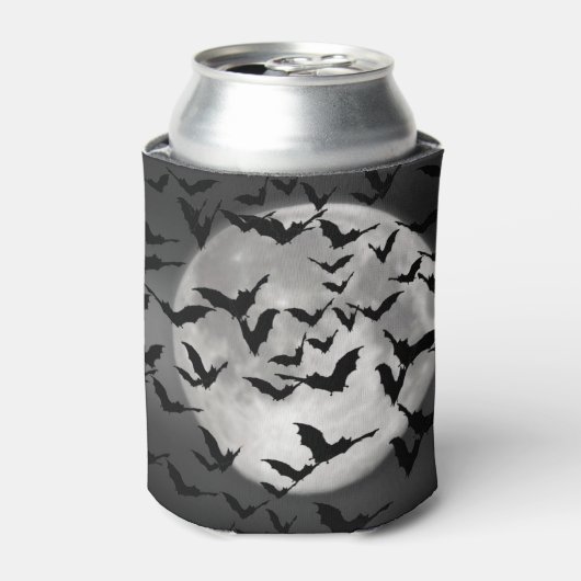 Vliegende vleermuizen en een volle maan blikjeskoeler (Blikje Voorkant)