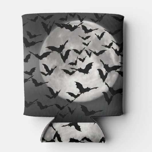 Vliegende vleermuizen en een volle maan blikjeskoeler (Achterkant)