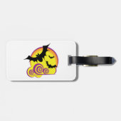 Vliegende Vleermuizen Halloween Night Volle Maan W Bagagelabel (Achterkant horizontaal)