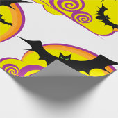 Vliegende Vleermuizen Halloween Night Volle Maan W Cadeaupapier