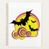Vliegende Vleermuizen Halloween Night Volle Maan W Planner (Voorkant)