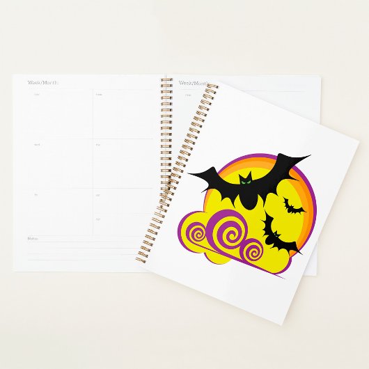 Vliegende Vleermuizen Halloween Night Volle Maan W Planner