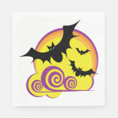 Vliegende Vleermuizen Halloween Night Volle Maan W Servet (Voorkant)