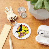 Vliegende Vleermuizen Halloween Night Volle Maan W Sleutelhanger