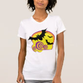 Vliegende Vleermuizen Halloween Night Volle Maan W T-shirt (Voorkant)