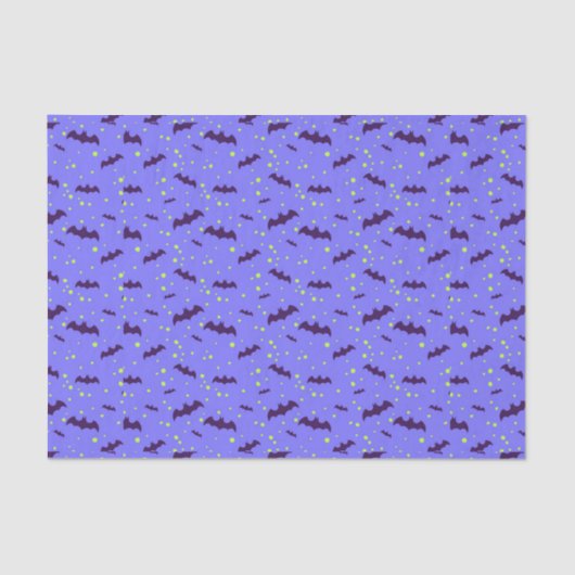 Vliegende vleermuizen in een spoky Sky-patroon Tissuepapier (Voorkant)