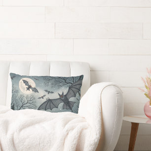 Vliegende vleermuizen in spookachtige nachtelijke  kussen