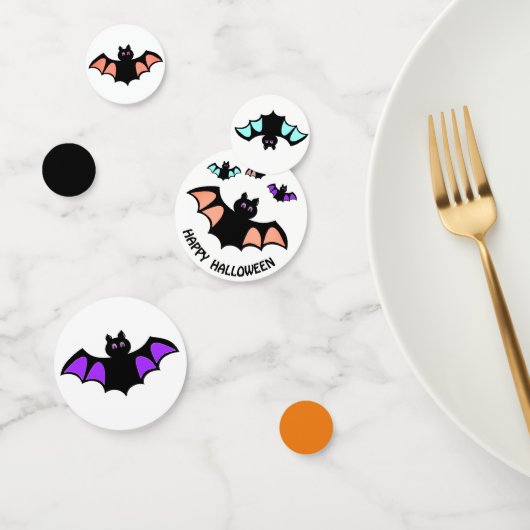 Vliegende vleermuizen met Halloween Confetti (Groep)