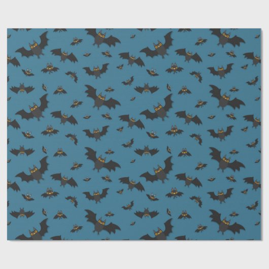 Vliegende vleermuizen naadloos patroon cadeaupapier (Vlak)
