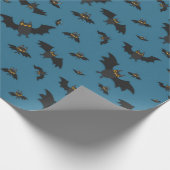 Vliegende vleermuizen naadloos patroon cadeaupapier (Hoek)