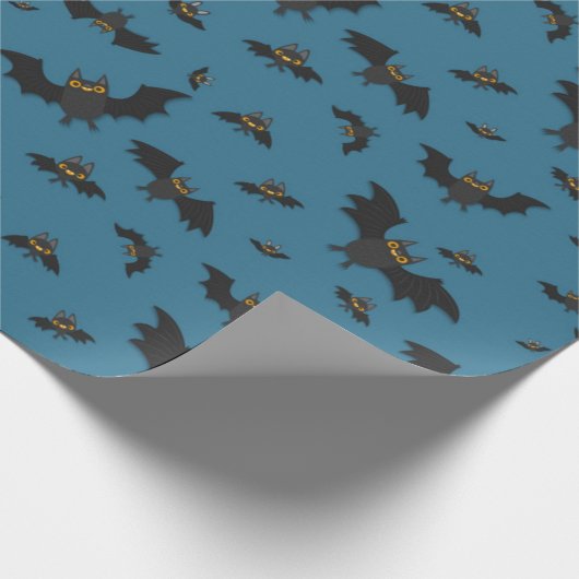 Vliegende vleermuizen naadloos patroon cadeaupapier (Hoek)