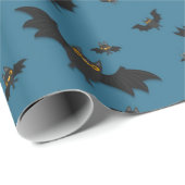 Vliegende vleermuizen naadloos patroon cadeaupapier (Rol Hoek)