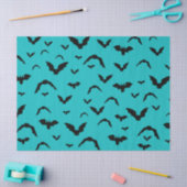 Vliegende vleermuizen op turquoise tissuepapier (Craft)