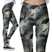  vliegende vleermuizen stormachtige luchten gotisc leggings