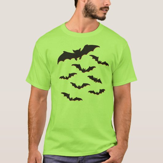 Vliegende vleermuizen t-shirt (Voorkant)