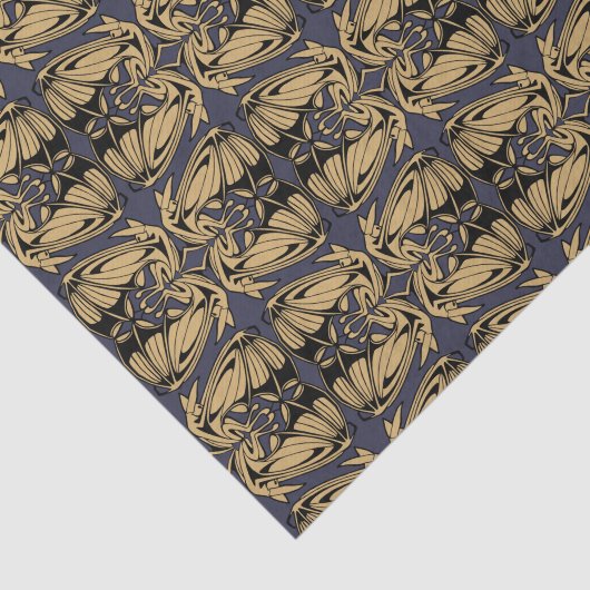 Vliegende vlekken Art Nouveau Pattern Tissuepapier (Detail)